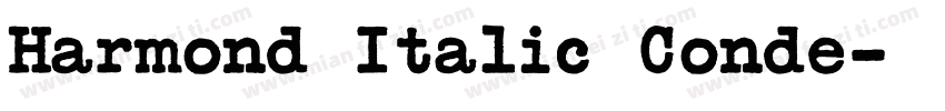 Harmond Italic Conde字体转换